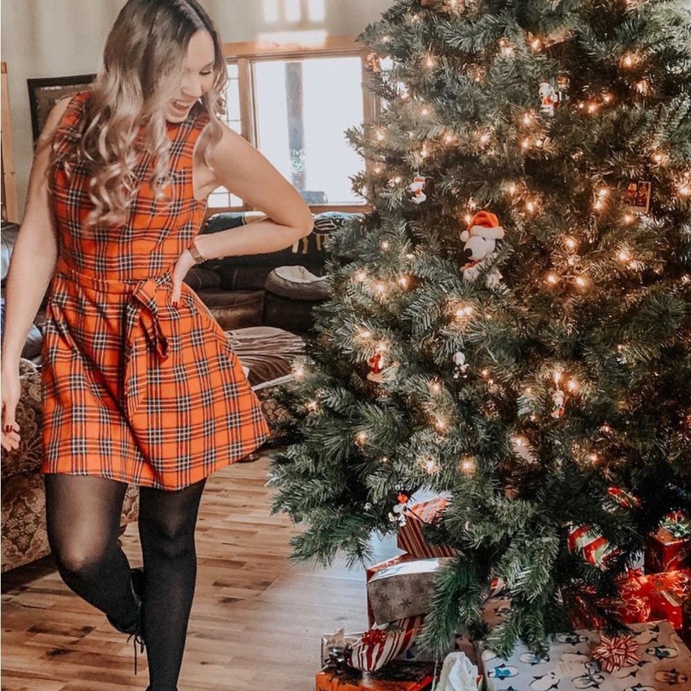 Plaid holiday dress